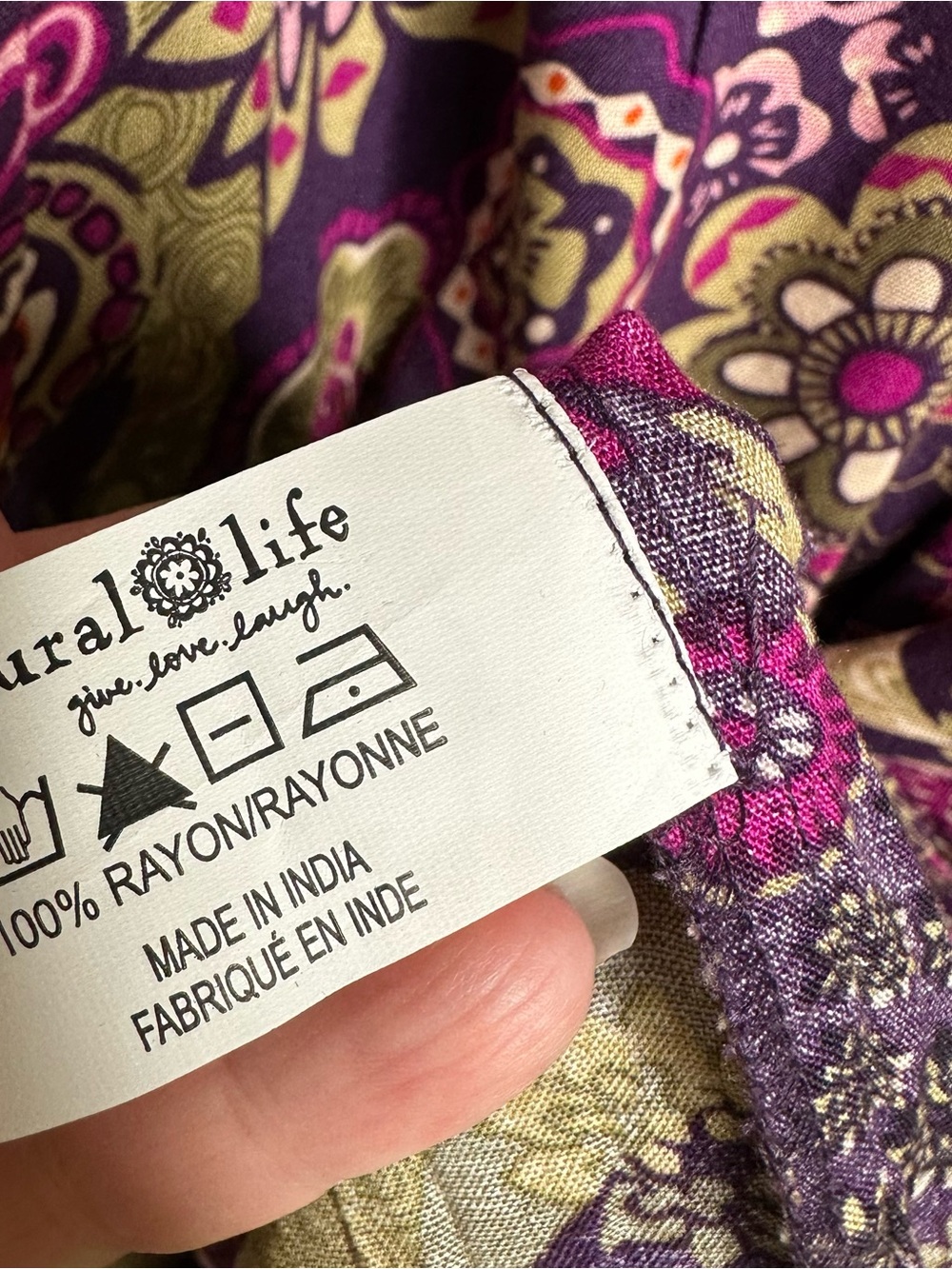 Natural Life Boho Tunic Mini Dress Floral Size L - Picture 9 of 9